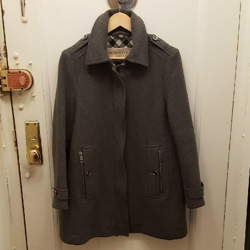 SALE!!! BURBERRY Winter Wool & Cashmere Pea coat - Picture 2 of 8